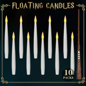 Maagilised hõljuvad LED-küünlad – 10 tk komplekt pult + nööriga